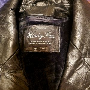 Leather men XXXL black  trench coat